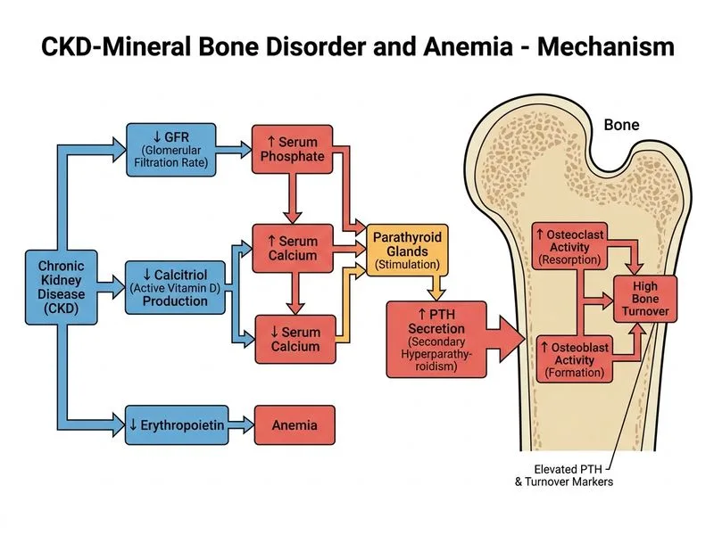 CKD-Mineral Bone Disorder and Anemia diagram