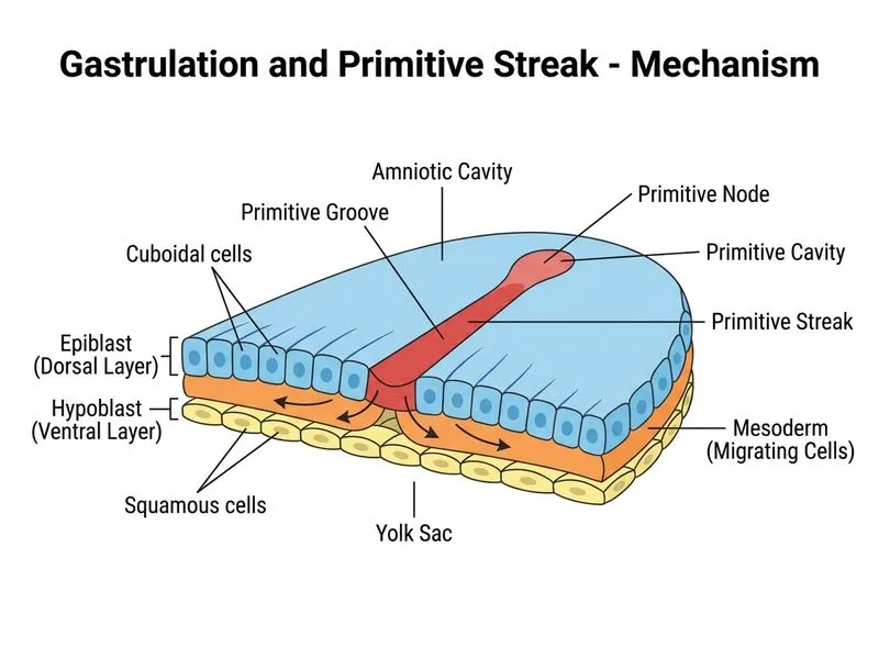 Gastrulation and Primitive Streak diagram