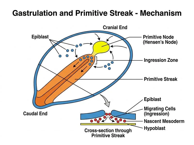 Gastrulation and Primitive Streak diagram