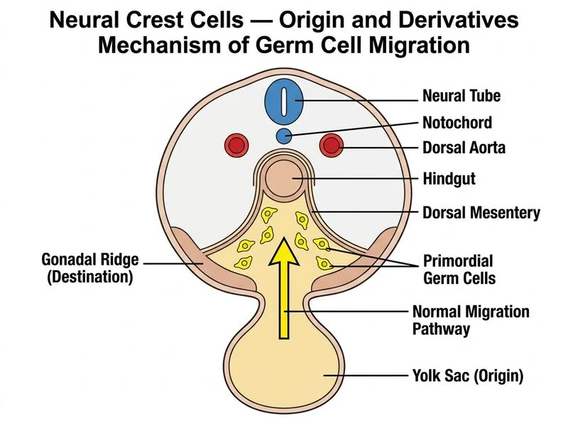 Neural Crest Cells — Origin and Derivatives diagram