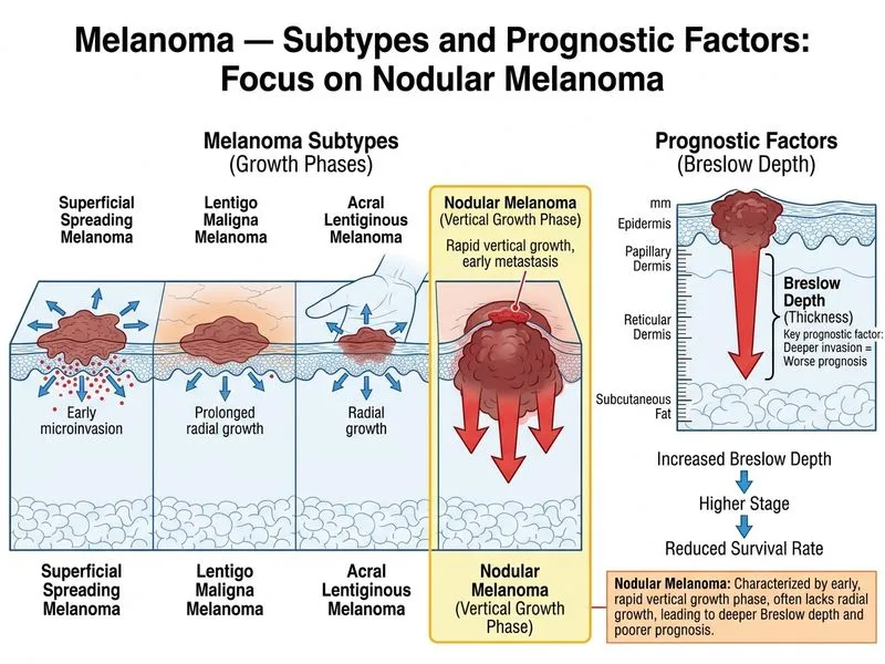 Melanoma — Subtypes and Prognostic Factors diagram