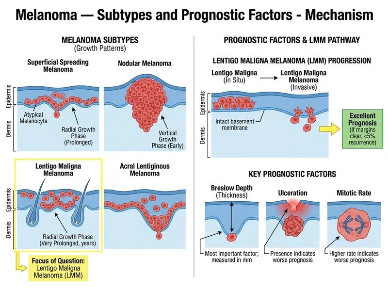 Melanoma — Subtypes and Prognostic Factors diagram
