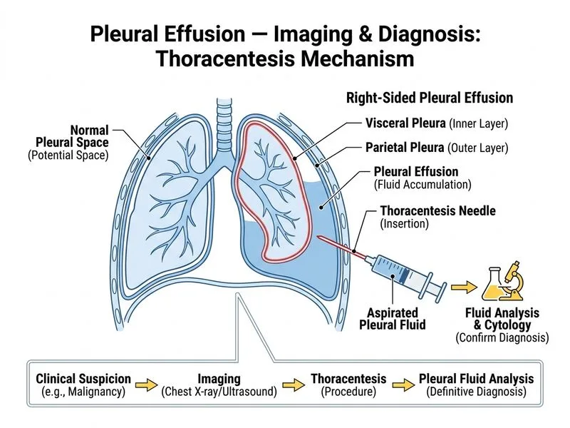 Pleural Effusion — Imaging diagram