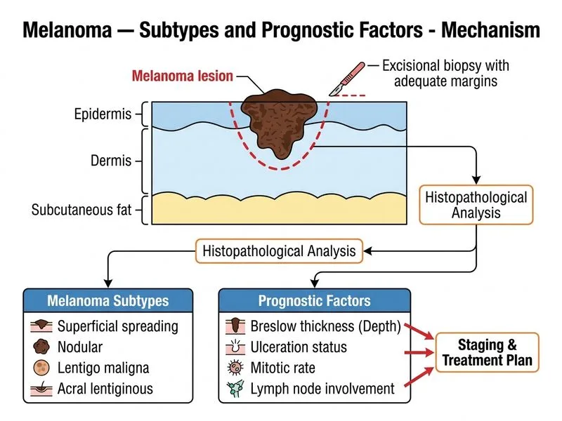 Melanoma — Subtypes and Prognostic Factors diagram