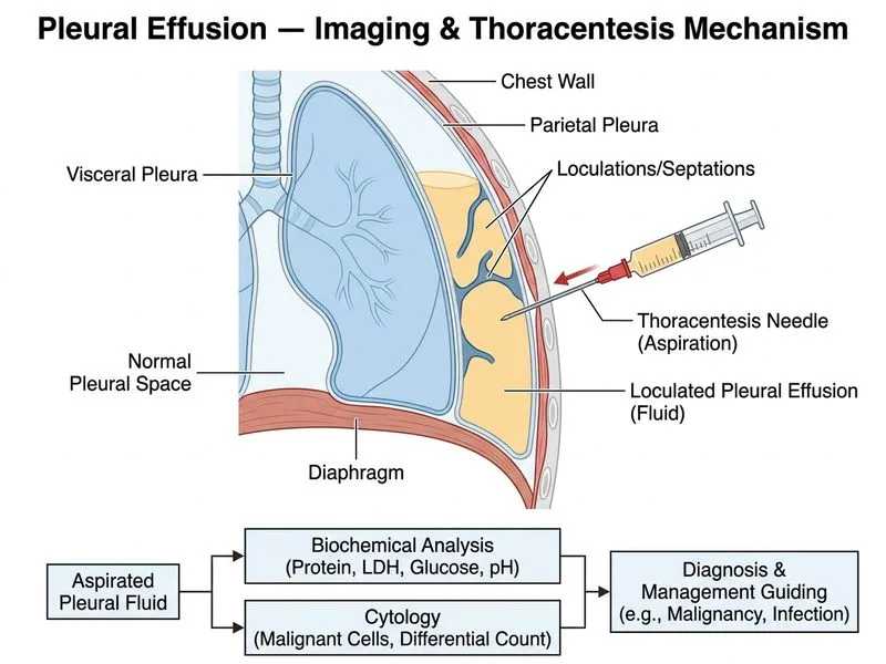 Pleural Effusion — Imaging diagram