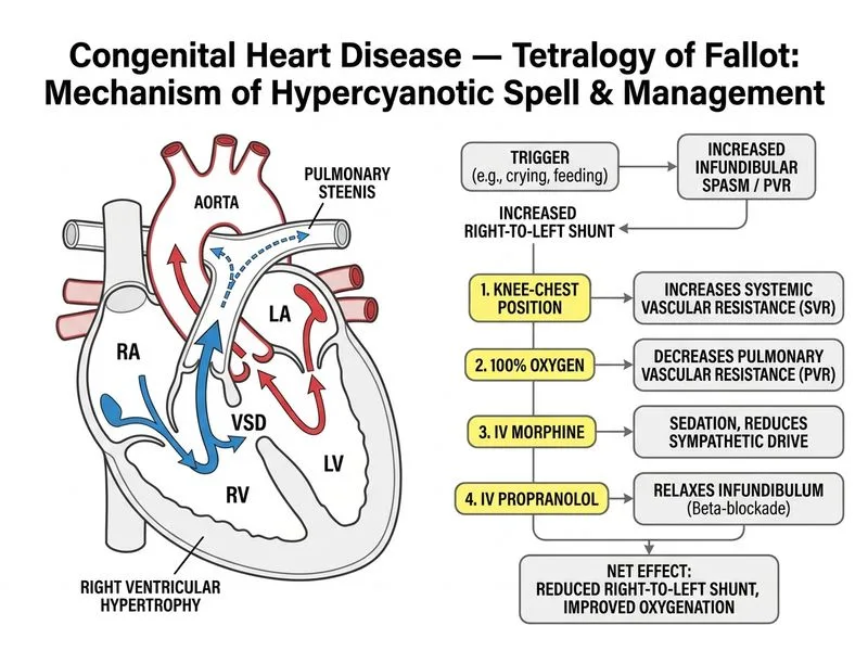Congenital Heart Disease — Tetralogy of Fallot diagram