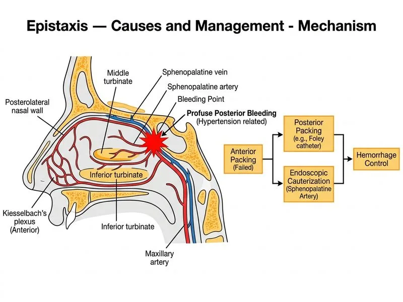 Epistaxis — Causes and Management diagram