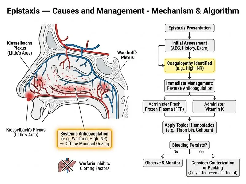 Epistaxis — Causes and Management diagram