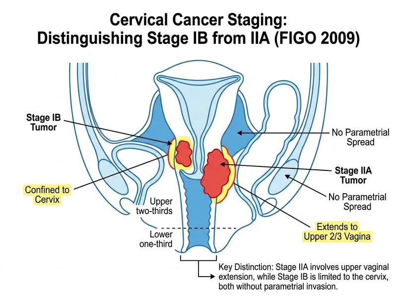Cervical Cancer Staging and Management diagram
