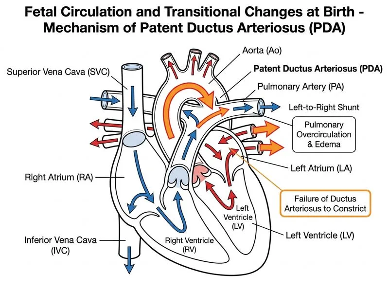 Fetal Circulation and Transitional Changes at Birth diagram