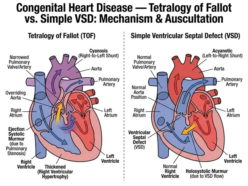 Congenital Heart Disease — Tetralogy of Fallot diagram