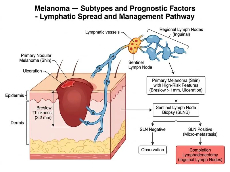 Melanoma — Subtypes and Prognostic Factors diagram