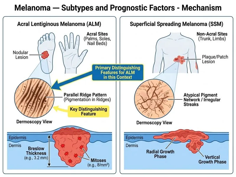 Melanoma — Subtypes and Prognostic Factors diagram