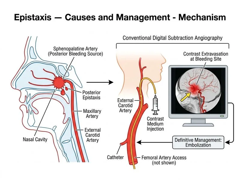 Epistaxis — Causes and Management diagram