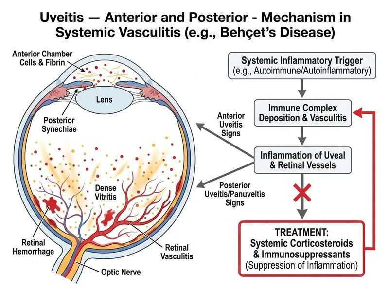 Uveitis — Anterior and Posterior diagram