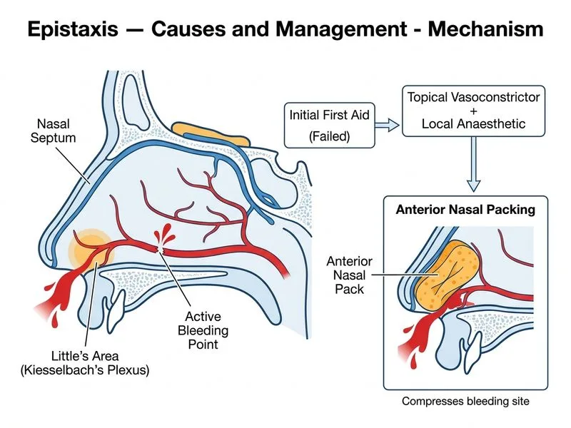 Epistaxis — Causes and Management diagram