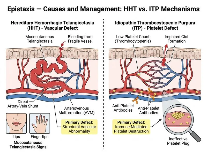 Epistaxis — Causes and Management diagram