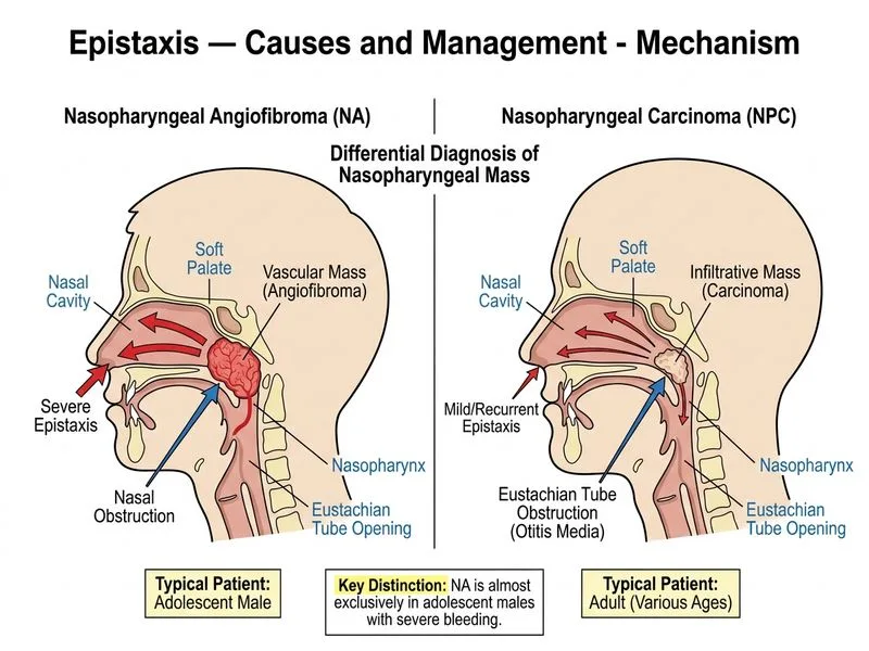 Epistaxis — Causes and Management diagram