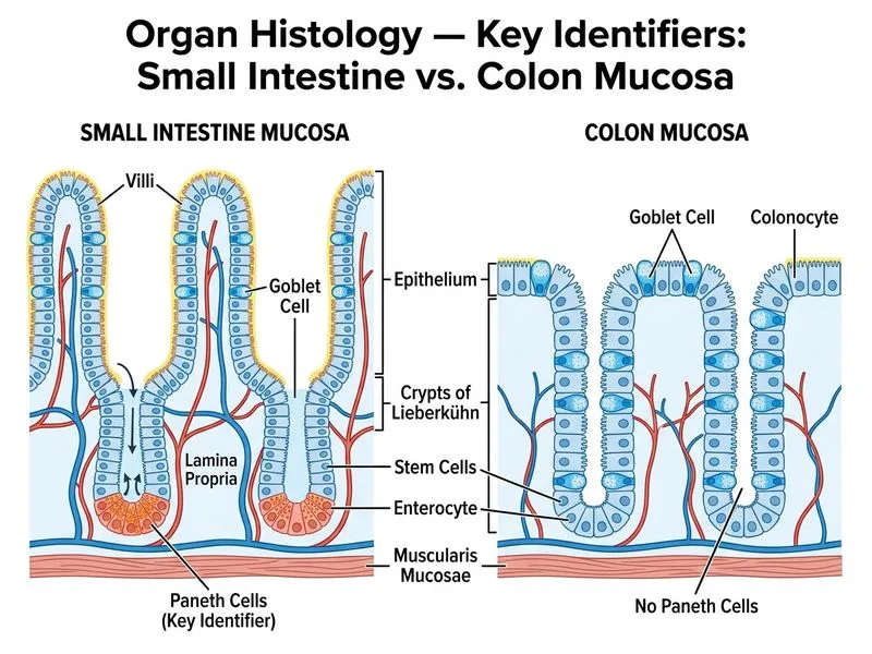 Organ Histology — Key Identifiers diagram
