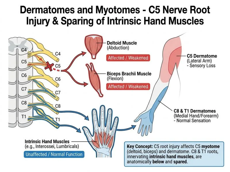 Dermatomes and Myotomes diagram
