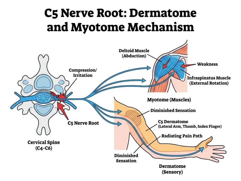 Dermatomes and Myotomes diagram