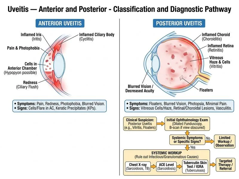 Uveitis — Anterior and Posterior diagram