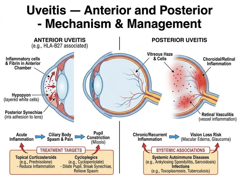 Uveitis — Anterior and Posterior diagram