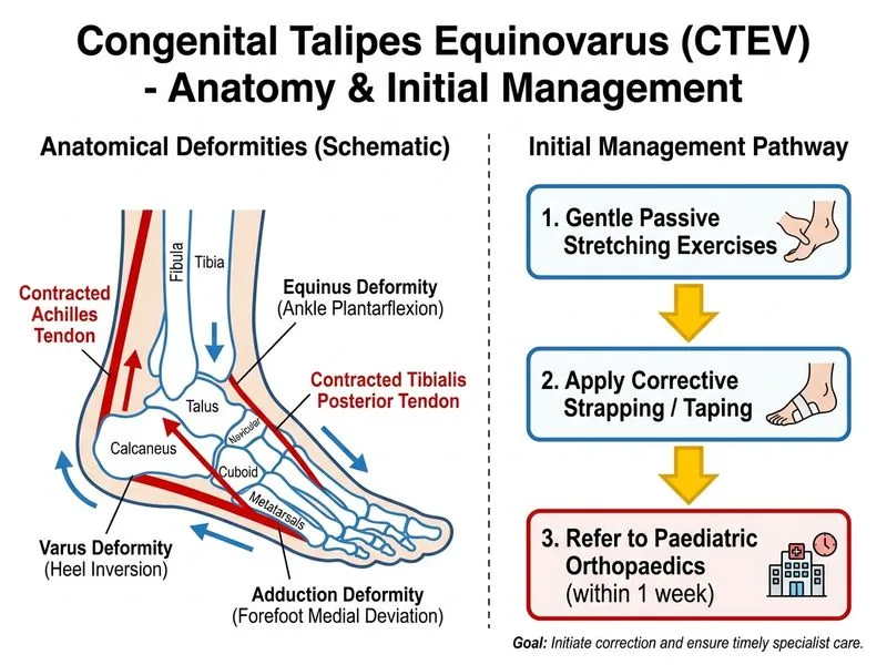 Congenital Talipes Equinovarus (CTEV) diagram