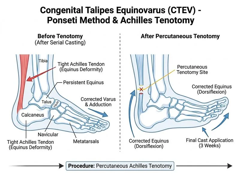 Congenital Talipes Equinovarus (CTEV) diagram