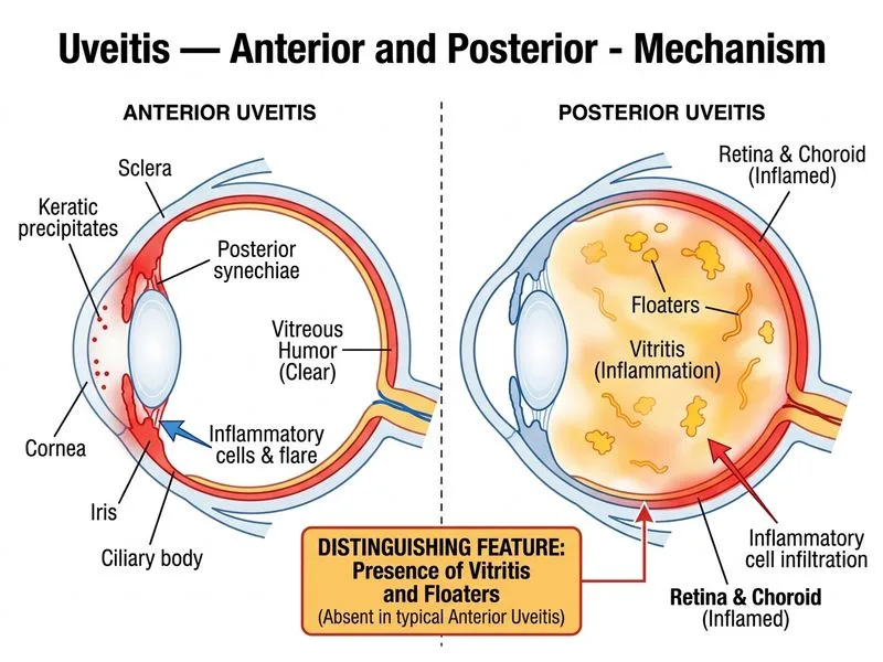 Uveitis — Anterior and Posterior diagram