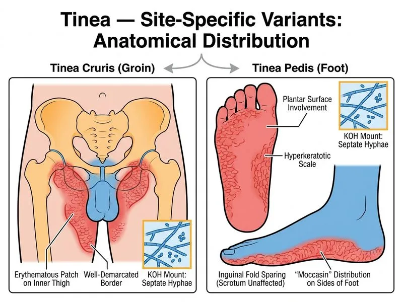 Tinea — Site-Specific Variants diagram