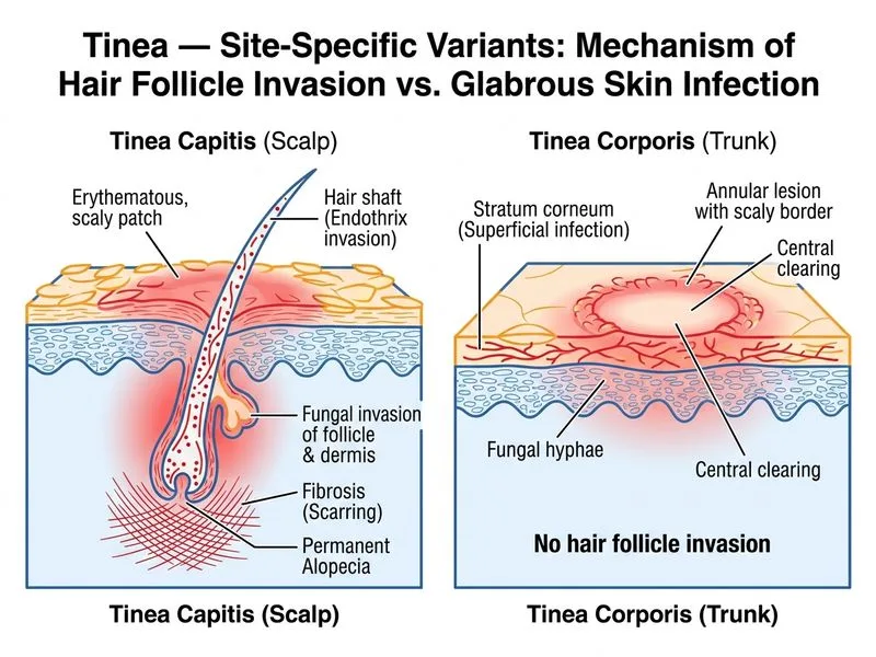 Tinea — Site-Specific Variants diagram