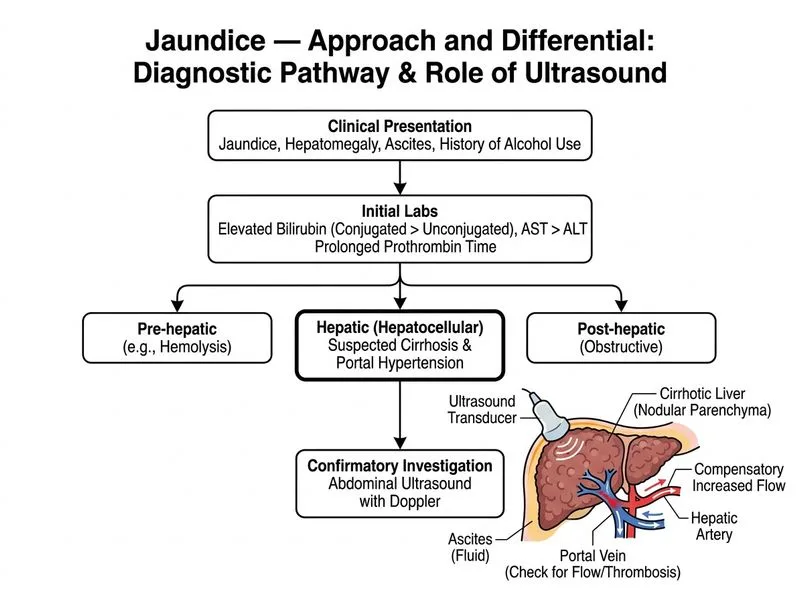 Jaundice — Approach and Differential diagram