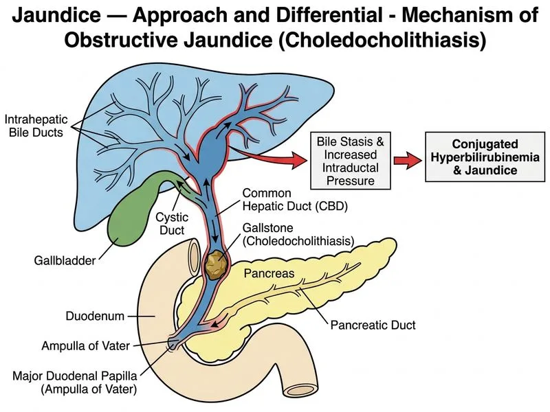 Jaundice — Approach and Differential diagram