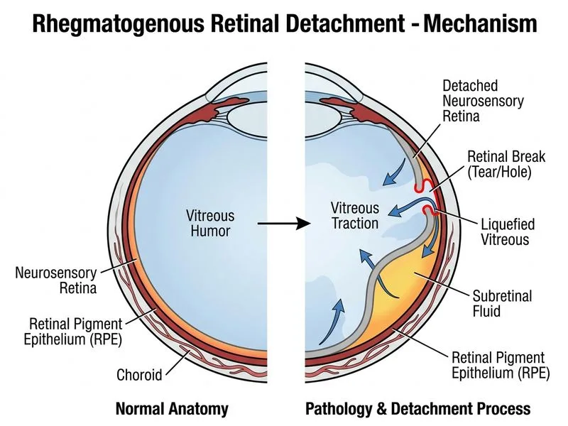 Retinal Detachment diagram