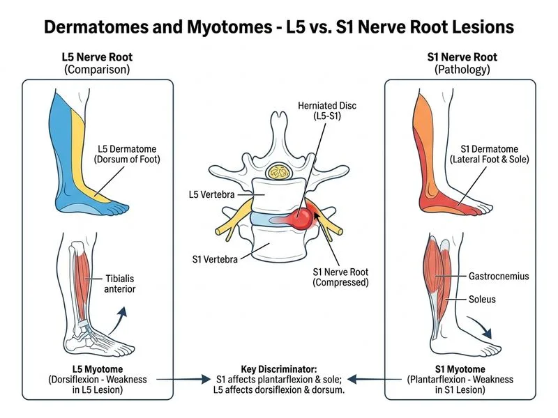 Dermatomes and Myotomes diagram