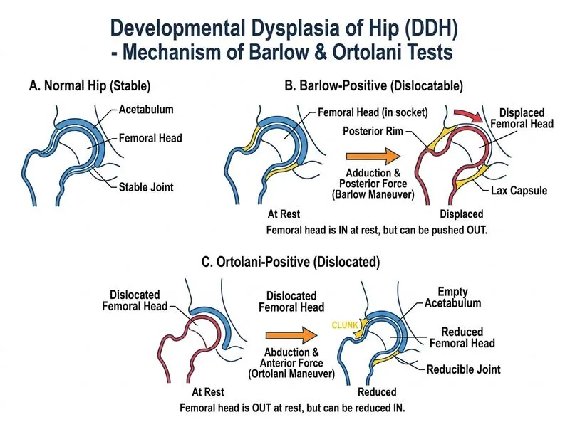 Developmental Dysplasia of Hip diagram