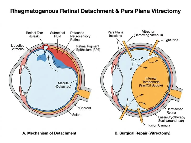 Retinal Detachment diagram