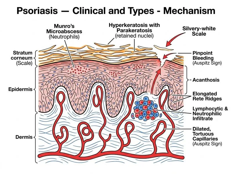 Psoriasis — Clinical and Types diagram