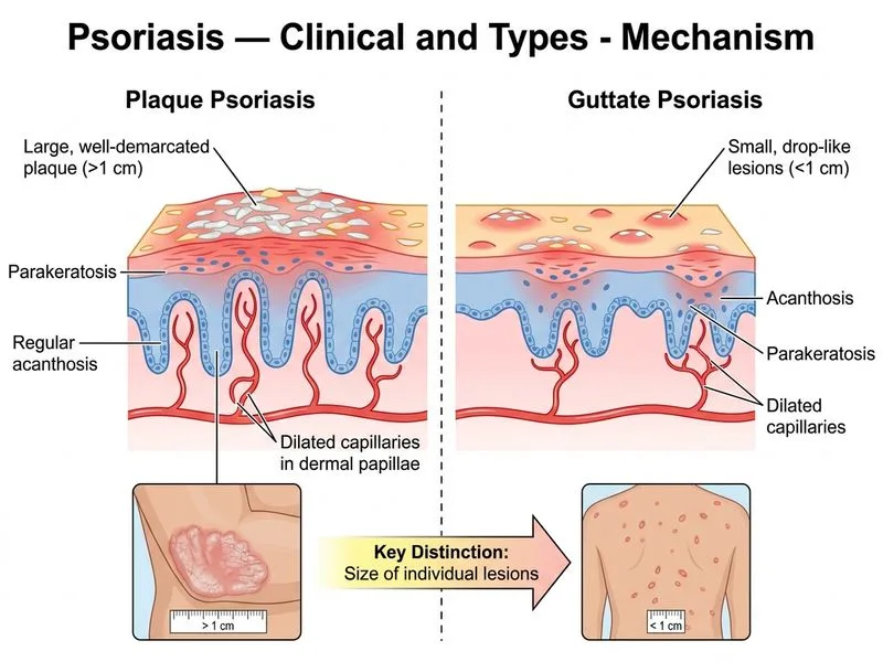 Psoriasis — Clinical and Types diagram