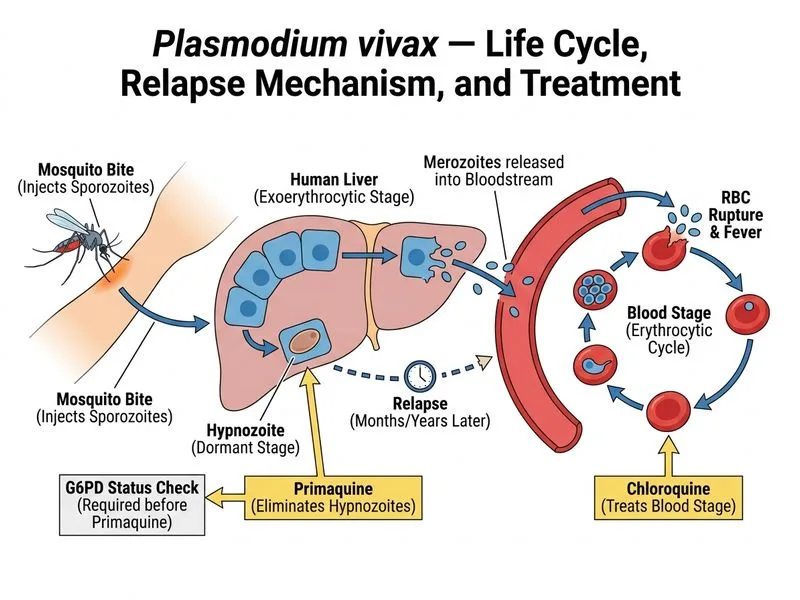 Plasmodium — Life Cycle and Diagnosis diagram