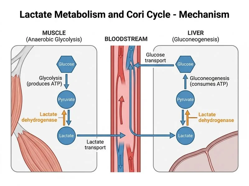 Lactate Metabolism and Cori Cycle diagram