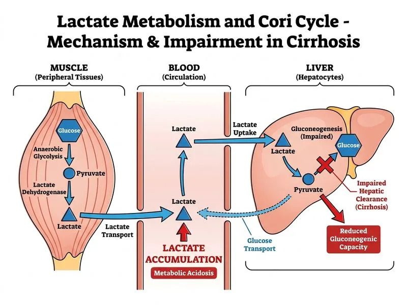 Lactate Metabolism and Cori Cycle diagram