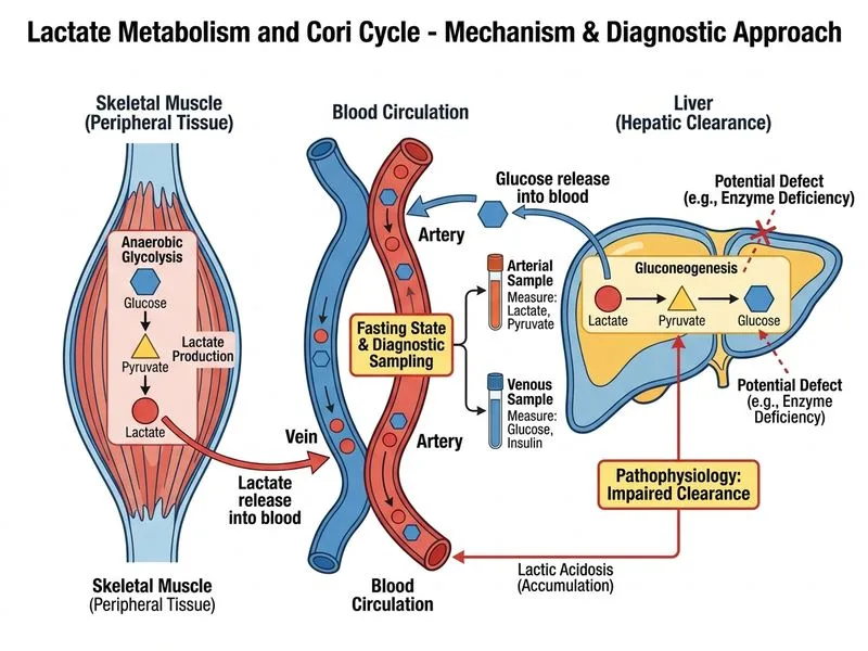 Lactate Metabolism and Cori Cycle diagram