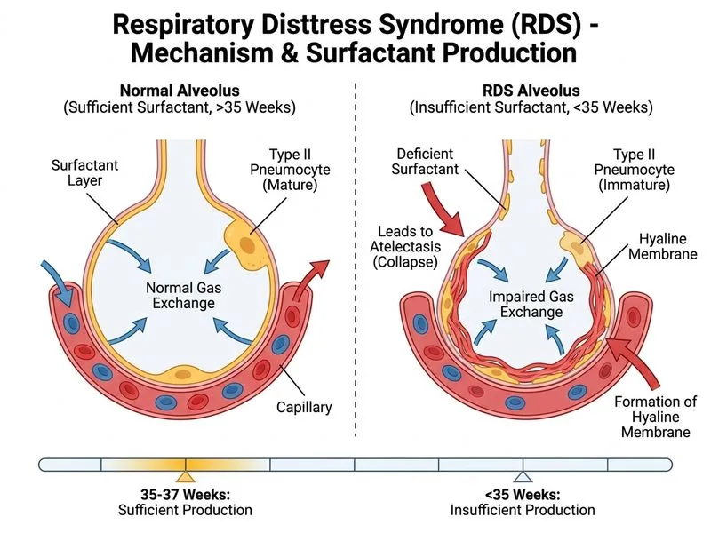 Respiratory Distress Syndrome diagram