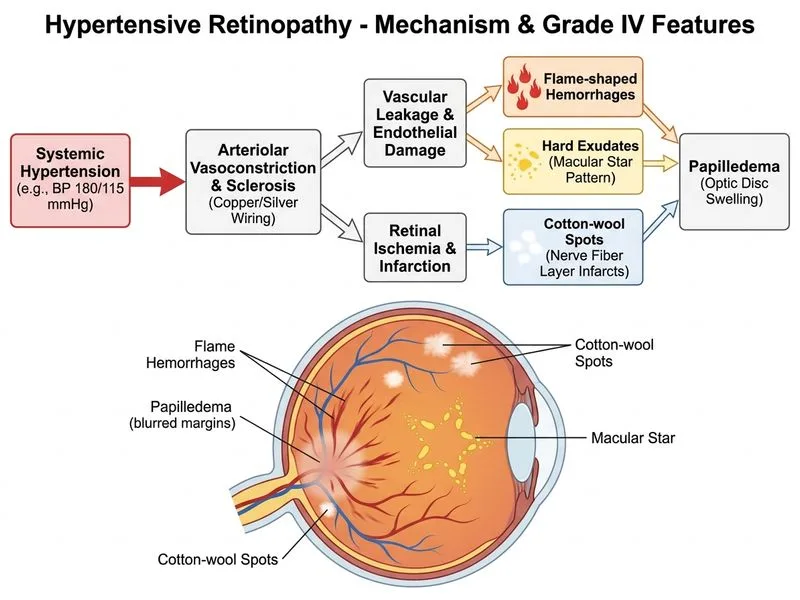 Hypertensive Retinopathy diagram