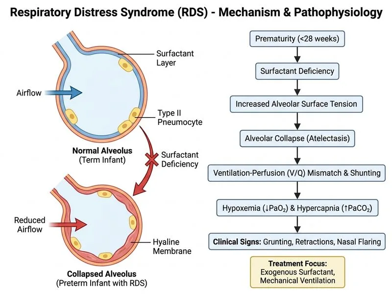 Respiratory Distress Syndrome diagram
