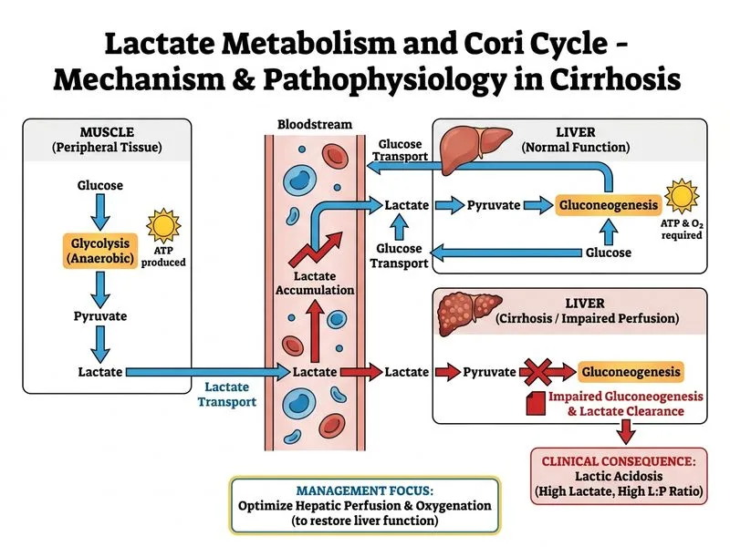 Lactate Metabolism and Cori Cycle diagram