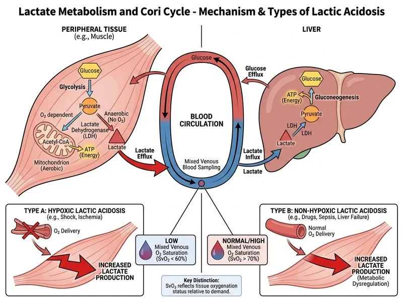 Lactate Metabolism and Cori Cycle diagram