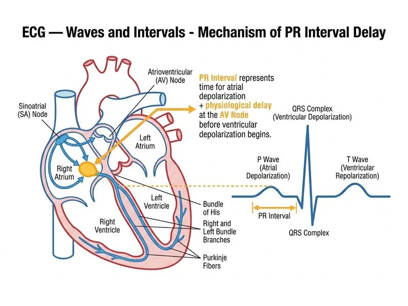 ECG — Waves and Intervals diagram